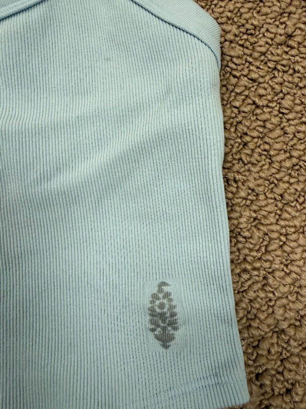 FP Movement All Clear Solid Cami Racerback Active Ribbed Cropped Tank Blue M/L - Picture 4 of 6